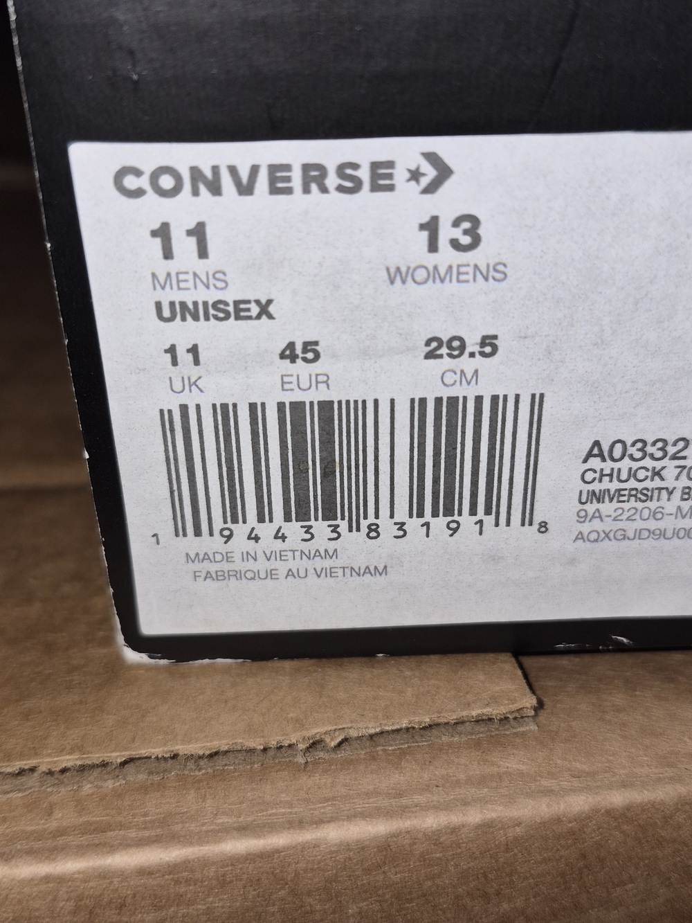 Converse Men's  Blue Canvas High-Top Sneakers with Strawberry Accent - Picture 9 of 10